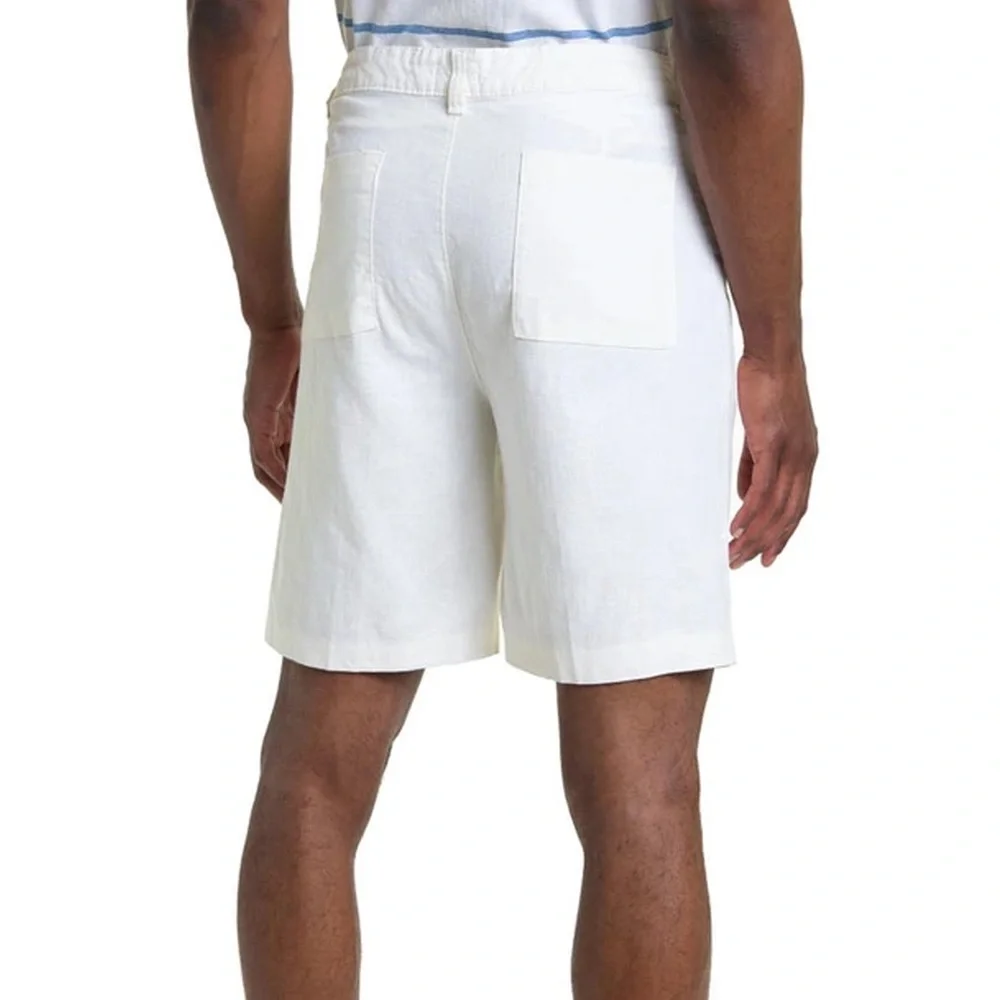 Onia White Flat Front Men’s Shorts